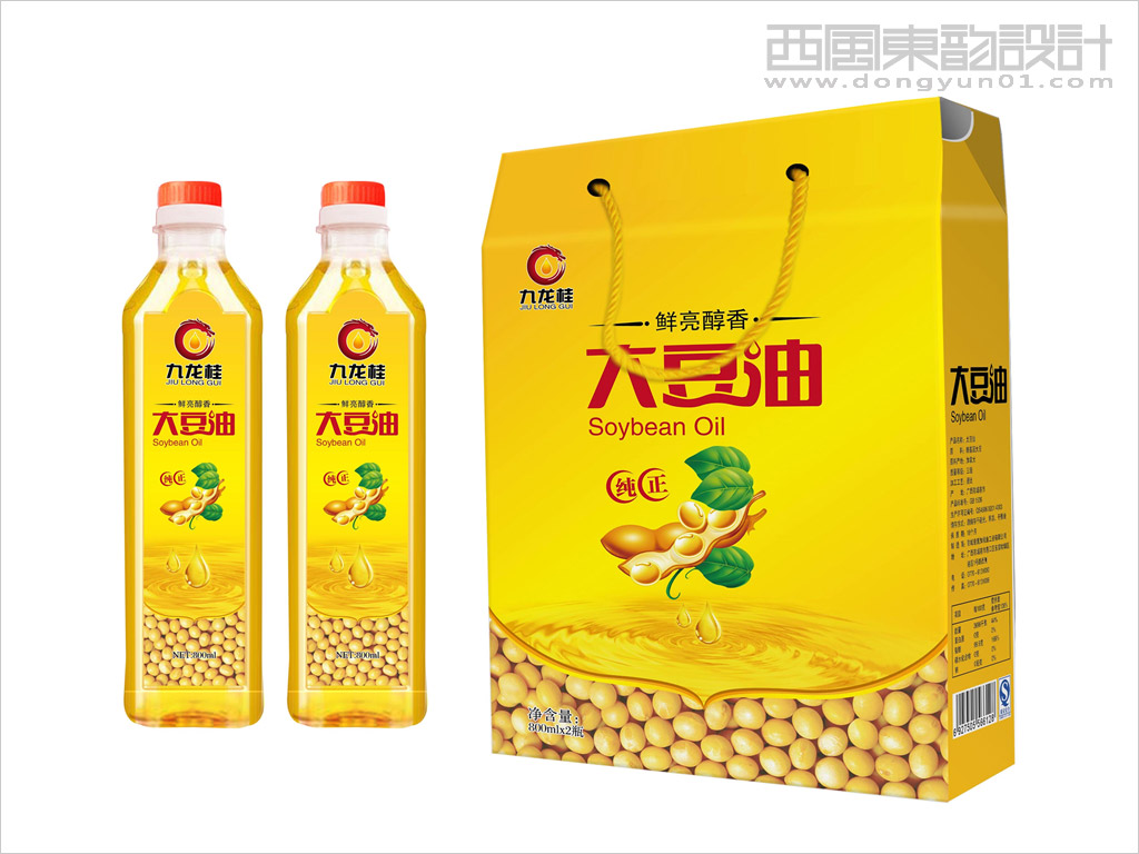 澳加糧油工業(yè)有限公司大豆油禮盒包裝設(shè)計(jì)、大豆油瓶簽設(shè)計(jì)