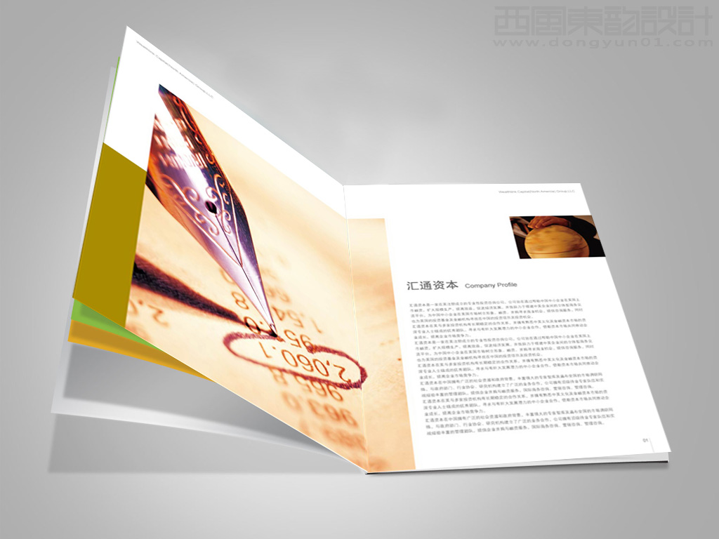 匯通北美資本集團(tuán)畫冊內(nèi)頁設(shè)計之匯通資本簡介頁