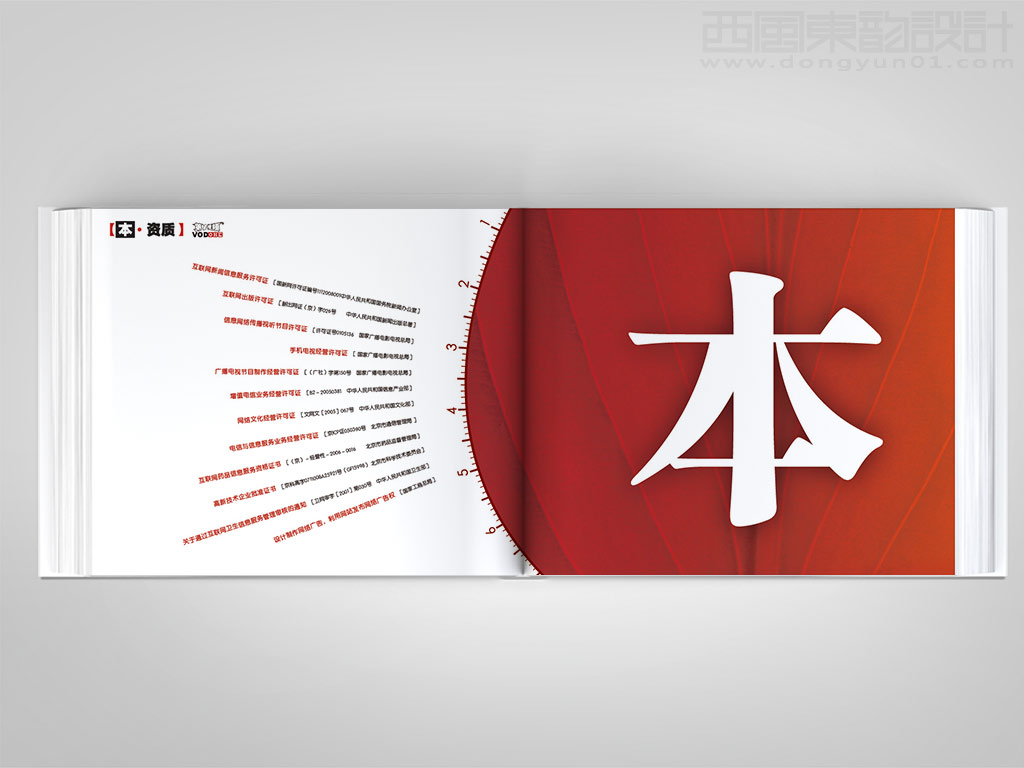 第一視頻集團(tuán)畫冊(cè)設(shè)計(jì)之資質(zhì)內(nèi)頁設(shè)計(jì)