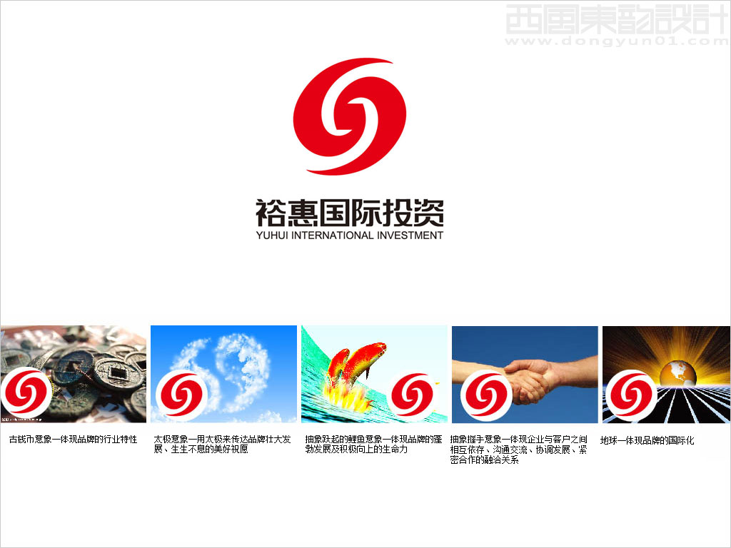 北京裕惠國際投資有限公司標(biāo)志設(shè)計創(chuàng)意釋義圖