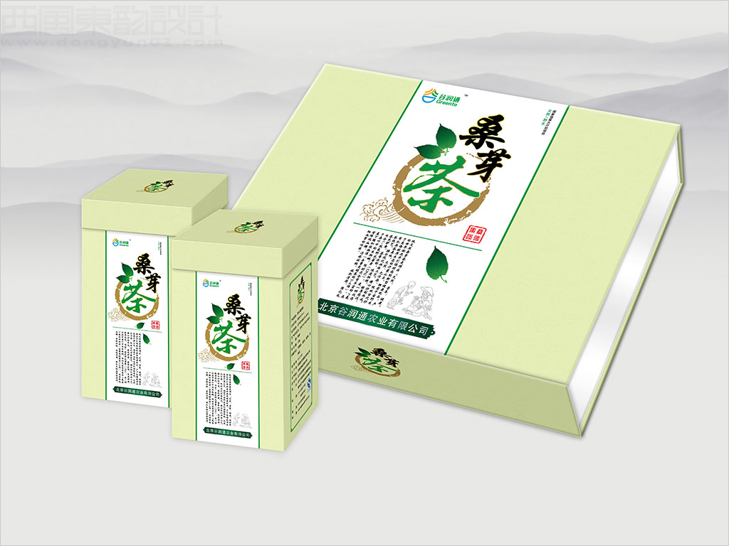 北京谷潤通農業(yè)公司桑芽茶禮盒包裝設計案例圖片
