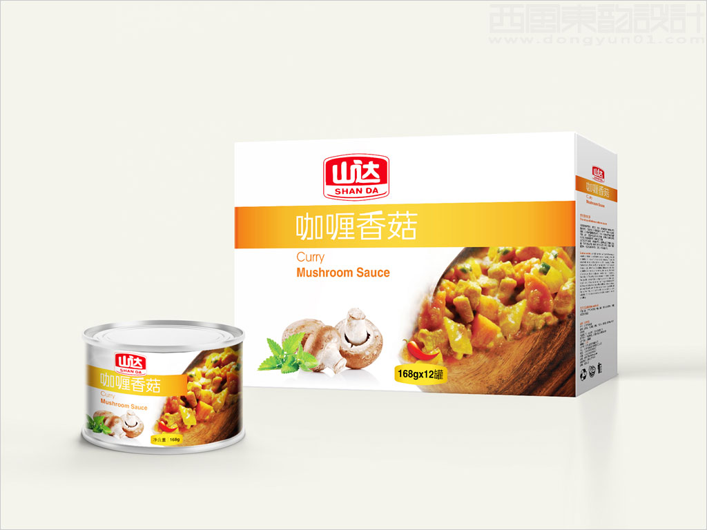 北京山達(dá)食品有限公司咖喱香菇食品包裝設(shè)計