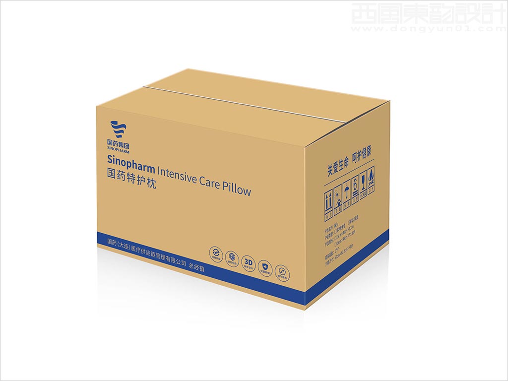 中國醫(yī)藥集團國藥特護枕外箱包裝設(shè)計
