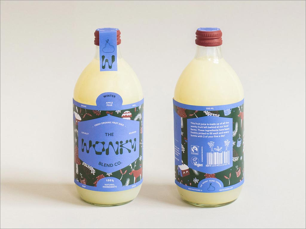 德國(guó)The Wonky Blend Co.冬季果汁飲料包裝設(shè)計(jì)