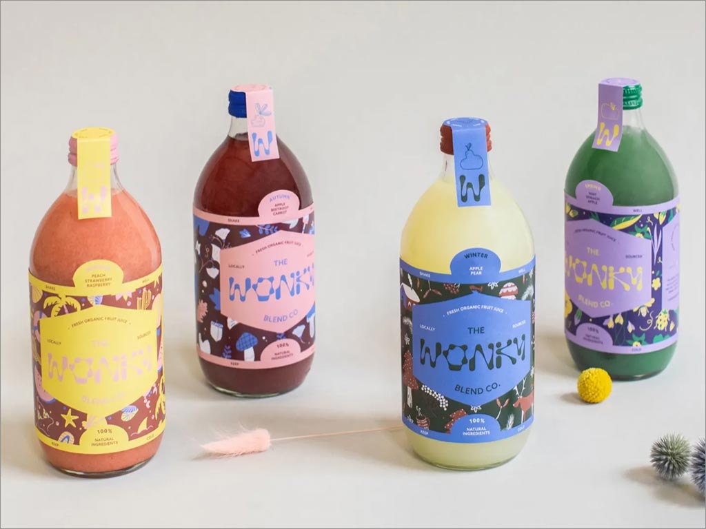 德國(guó)The Wonky Blend Co.四季果汁飲料包裝設(shè)計(jì)