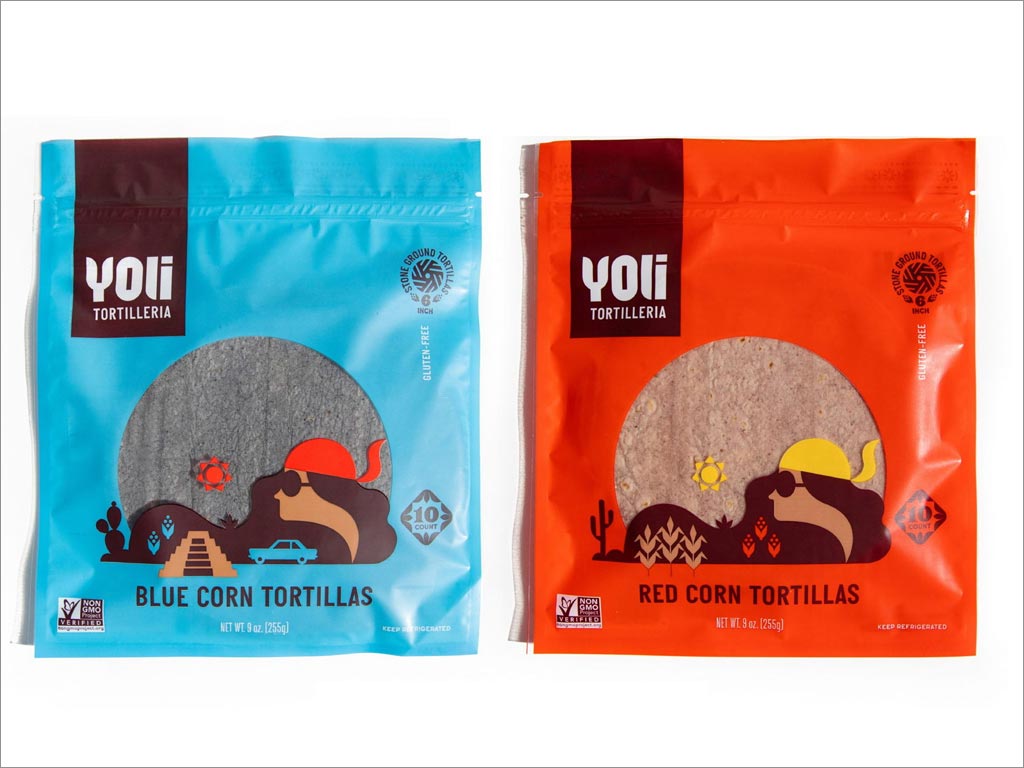 美國Yoli Tortilleria玉米餅包裝袋設(shè)計(jì)