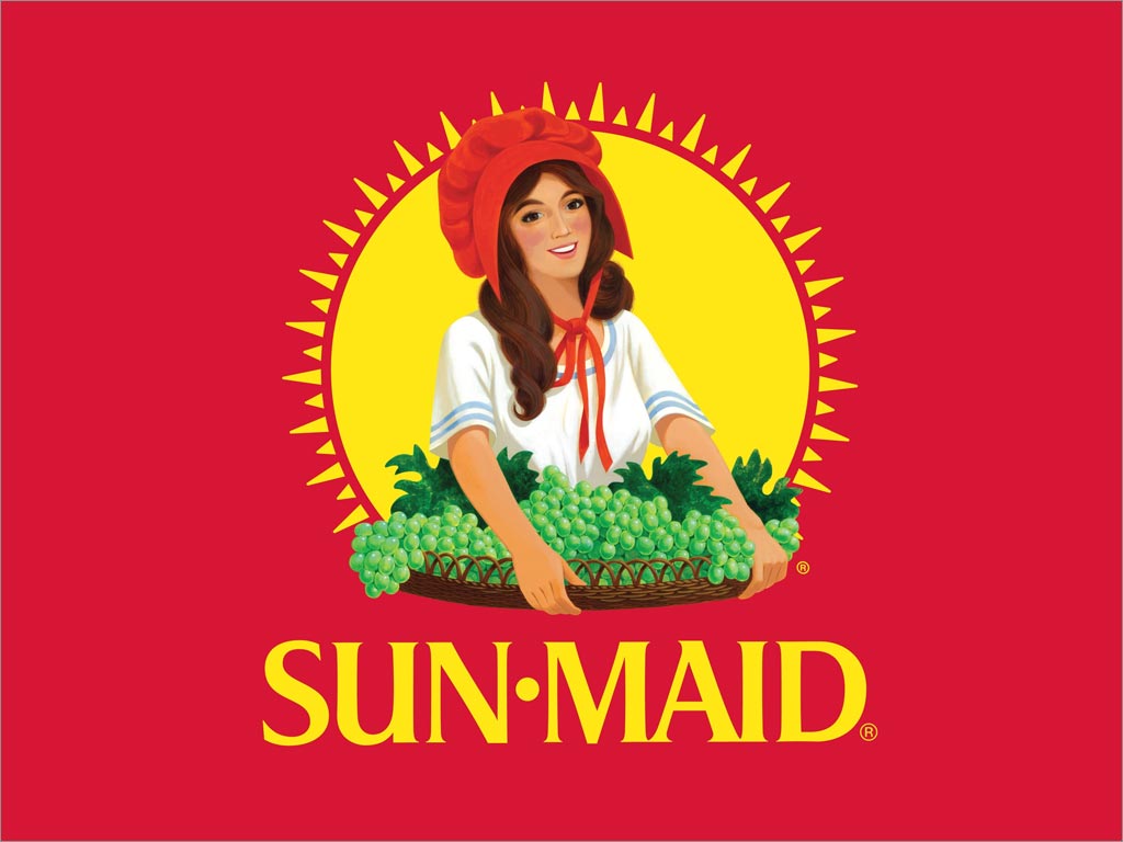 美國Sun-Maid果干休閑零食品牌logo設(shè)計重塑
