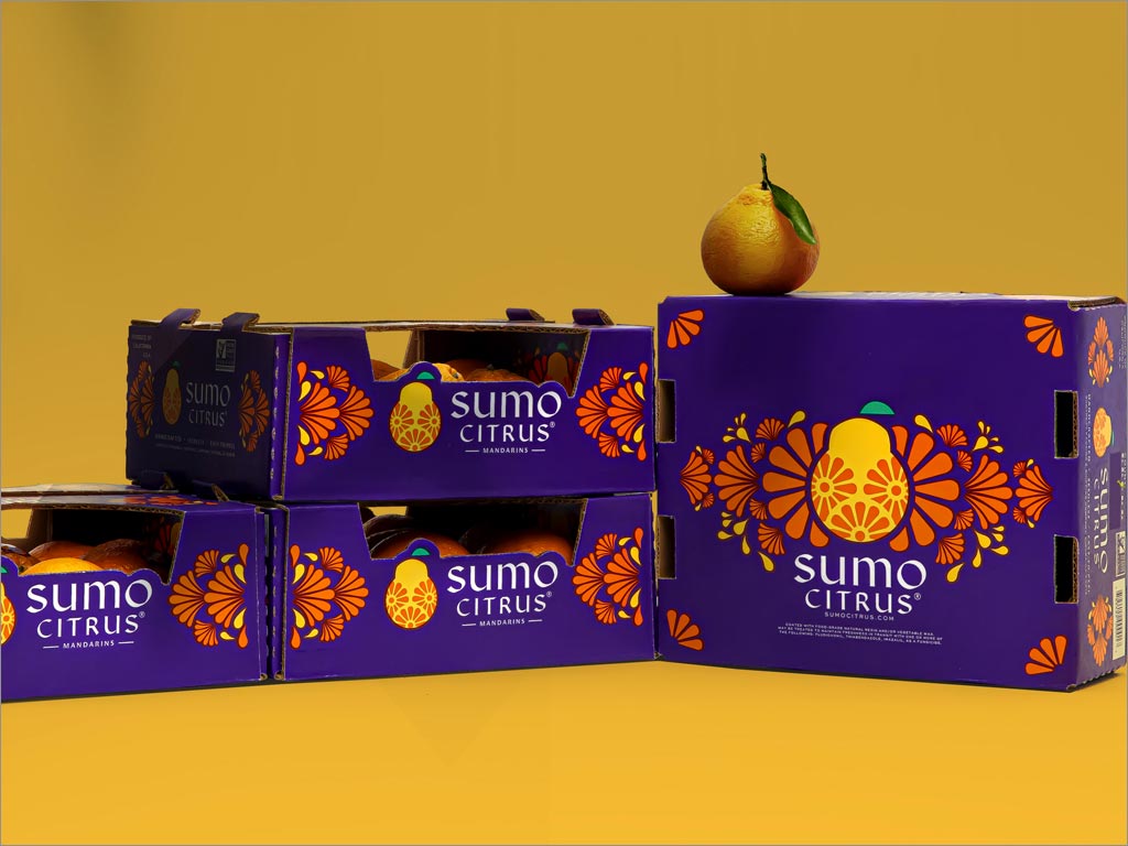 彰顯日本傳統(tǒng)的Sumo Citrus柑橘水果包裝盒設(shè)計