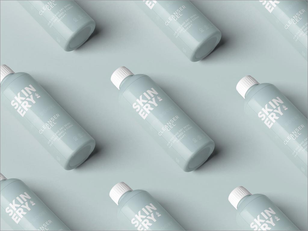 簡約的Skinery有機護(hù)膚產(chǎn)品瓶體包裝設(shè)計