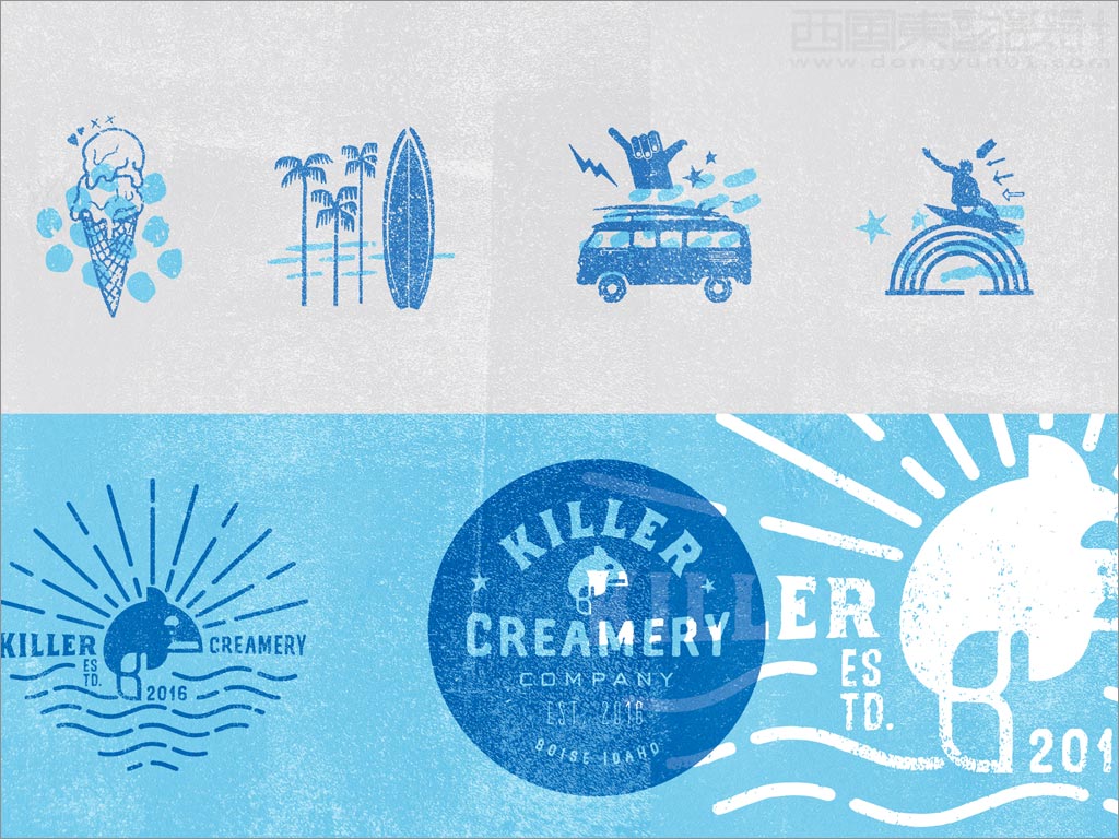 Killer Creamery無糖冰激凌包裝設(shè)計(jì)之插圖設(shè)計(jì)