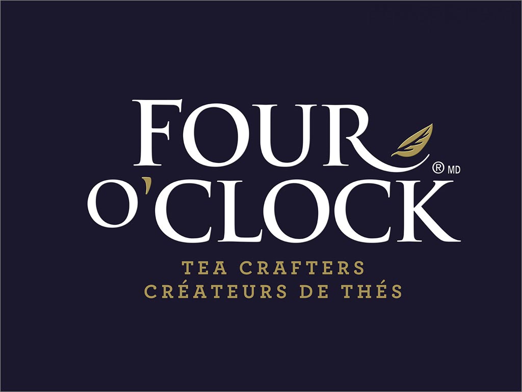 加拿大Four O'Clock有機茶飲品logo設(shè)計