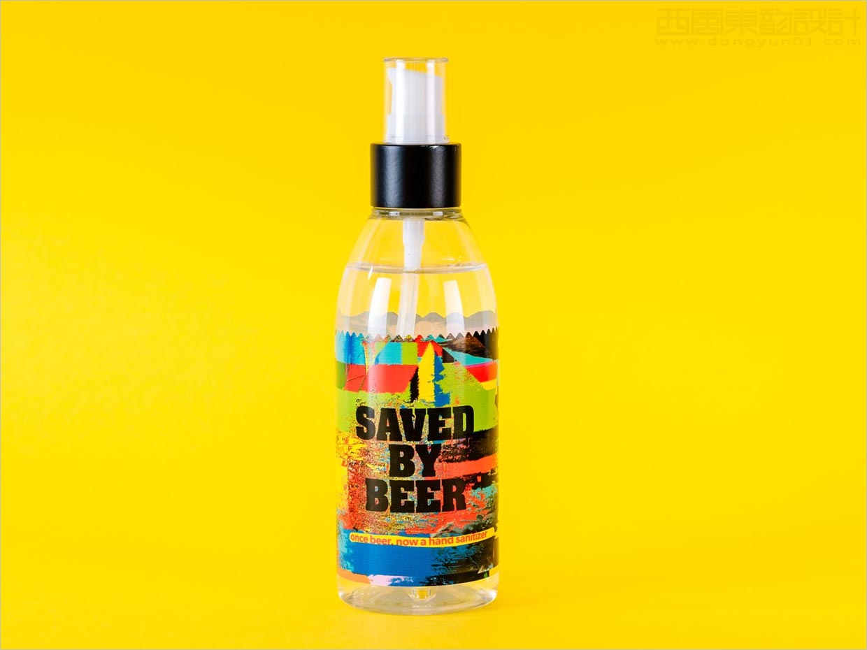 涂鴉風格的Saved By Beer洗手液包裝設(shè)計