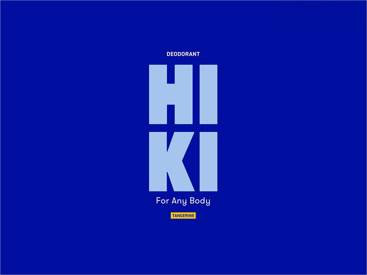 美國HIKI汗水除臭劑品牌logo設(shè)計