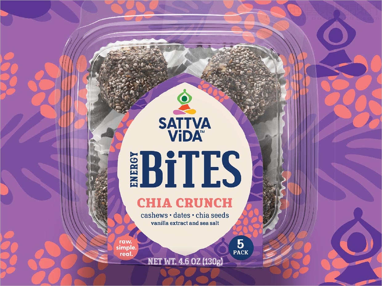 美國Sattva Vida素食小吃包裝設(shè)計之實物照片