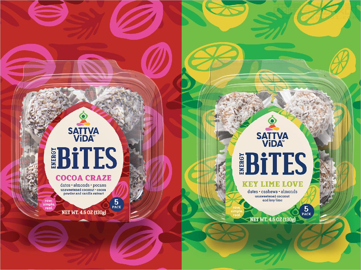 美國Sattva Vida素食小吃包裝設(shè)計
