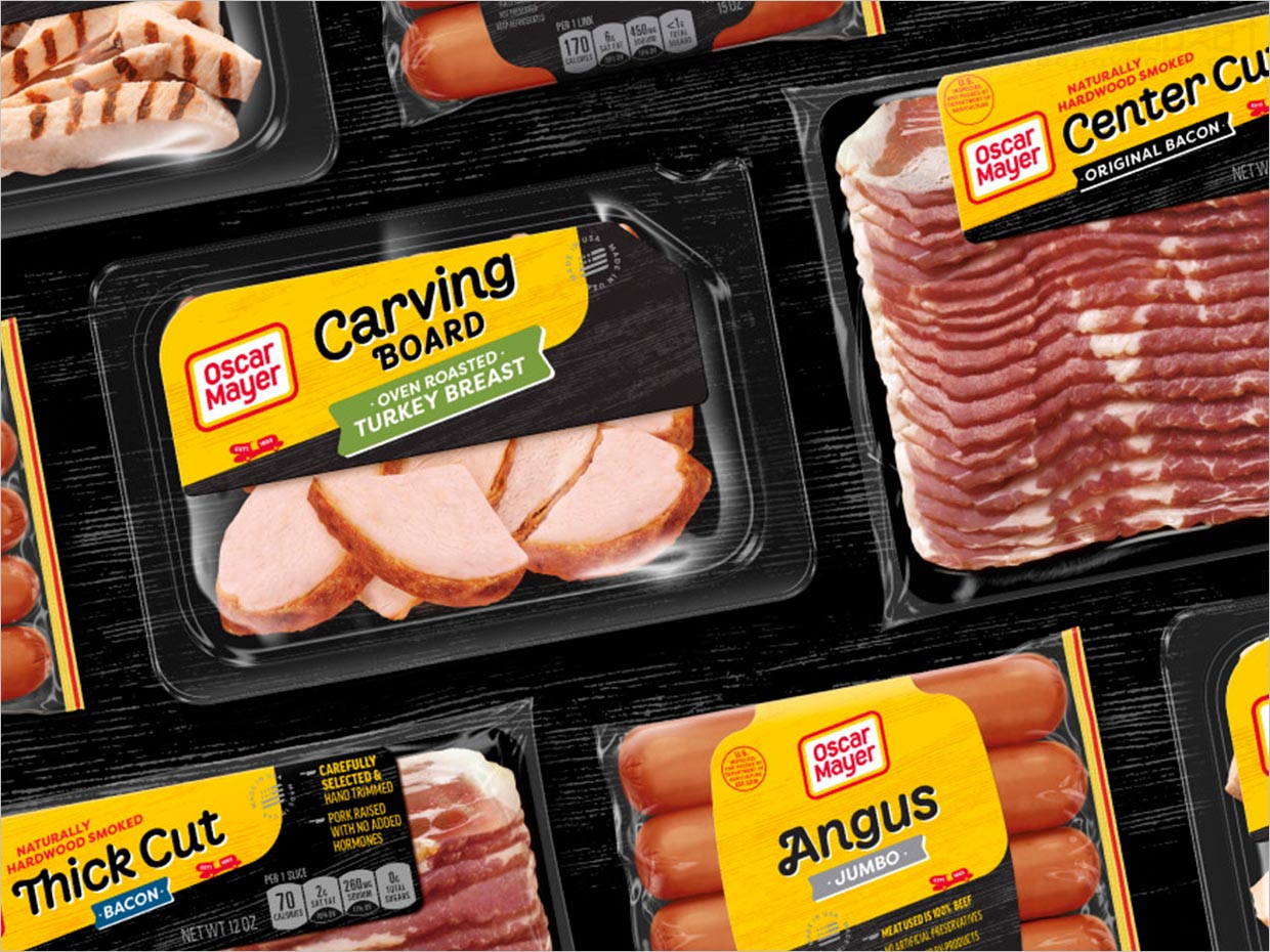 美國Oscar Mayer火腿腸培根熟肉食品包裝設(shè)計