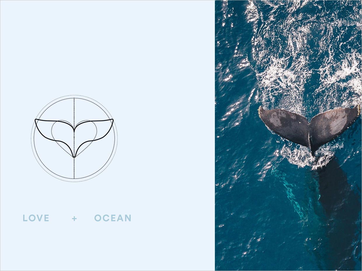 獨(dú)特的Love Ocean兒童沐浴護(hù)膚日化用品logo設(shè)計(jì)之創(chuàng)意說明