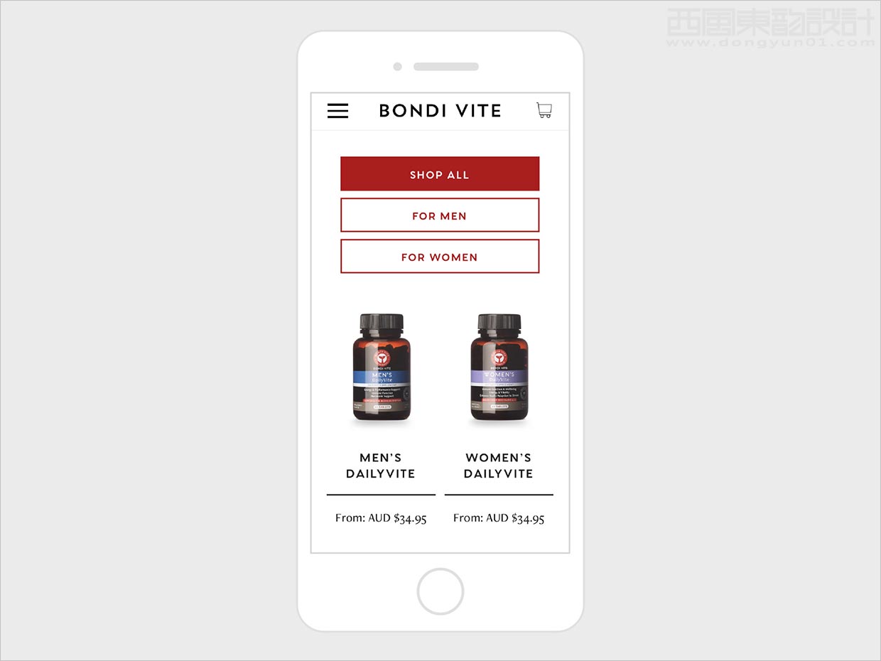 澳大利亞Bondi Vite維生素營養(yǎng)保健品手機端網(wǎng)站設(shè)計