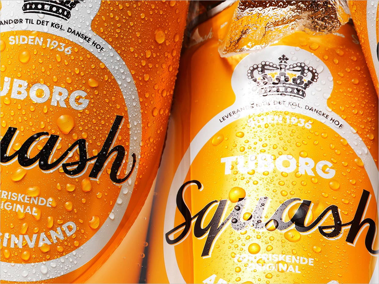 丹麥Tuborg Squash橙汁果汁飲料包裝設(shè)計之局部細(xì)節(jié)展示