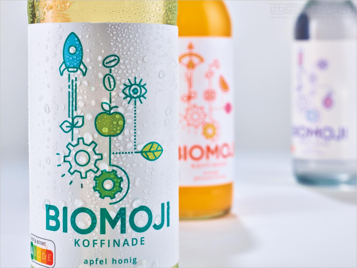 德國(guó)BIOMOJI功能性有機(jī)能量飲料包裝設(shè)計(jì)之局部細(xì)節(jié)展示