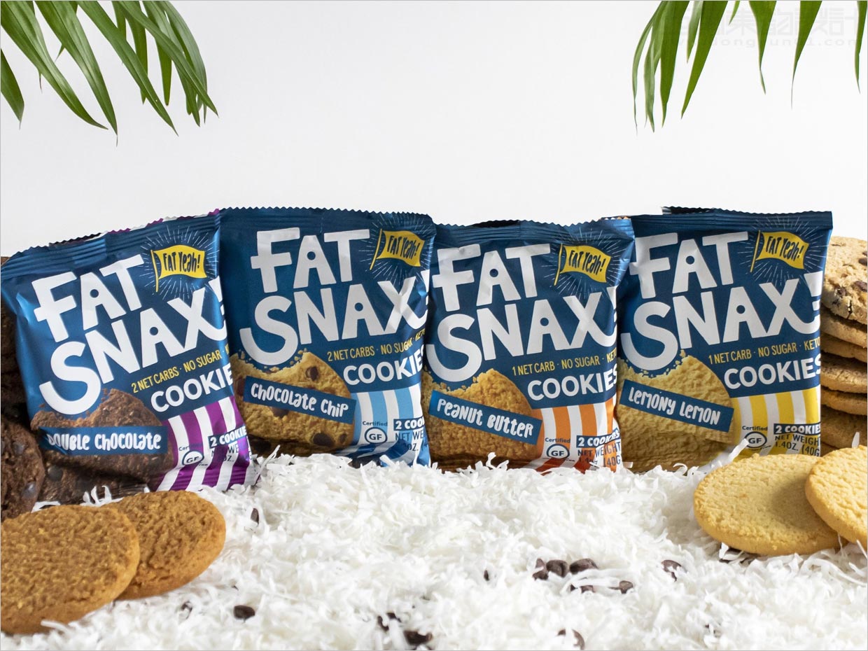 美國Fat Snax餅干快消食品包裝設(shè)計(jì)