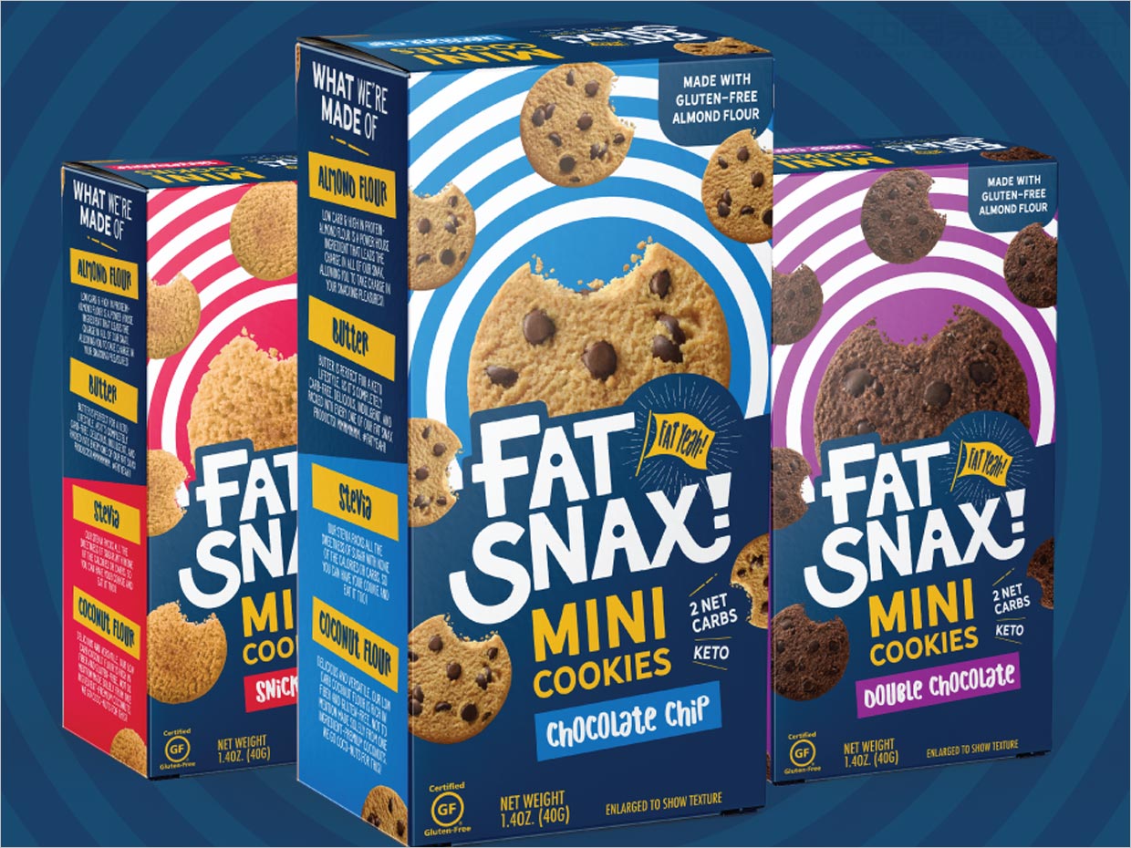 美國Fat Snax餅干快消食品包裝設(shè)計(jì)