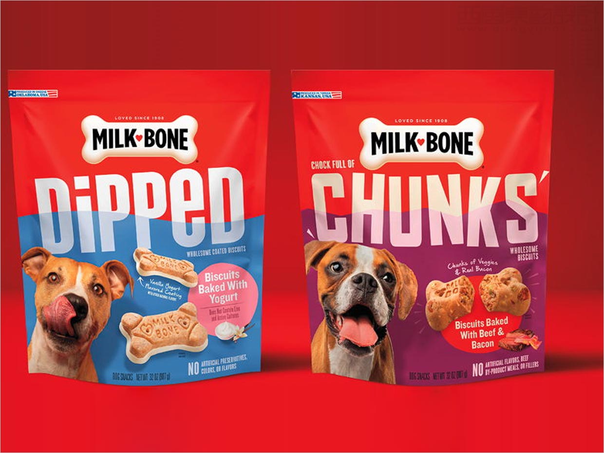 美國Milk-Bone狗糧寵物食品包裝設(shè)計
