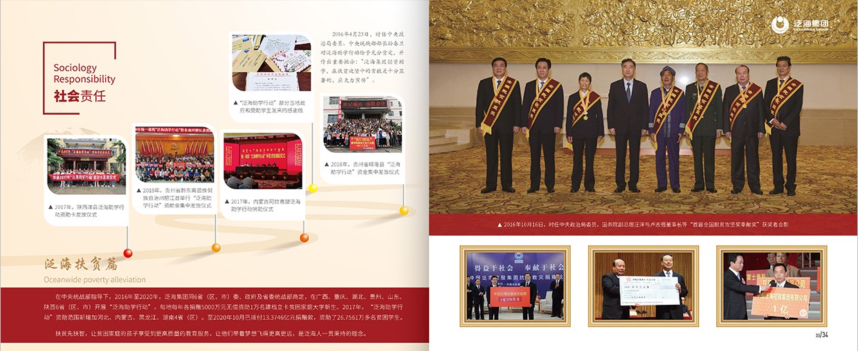 中國(guó)泛?？毓杉瘓F(tuán)35周年畫冊(cè)設(shè)計(jì)之社會(huì)責(zé)任頁(yè)面設(shè)計(jì)