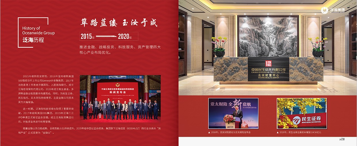 中國(guó)泛?？毓杉瘓F(tuán)35周年畫冊(cè)設(shè)計(jì)之泛海歷程頁(yè)面設(shè)計(jì)