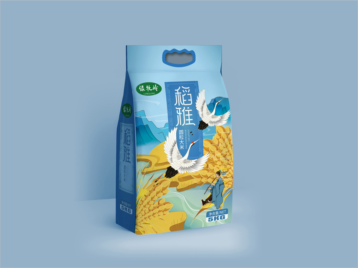 綠牧嶺大米農(nóng)產(chǎn)品包裝設(shè)計之稻雅